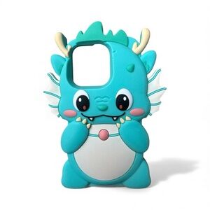 Blue Dragon Silicone iPhone 15 Pro  Case